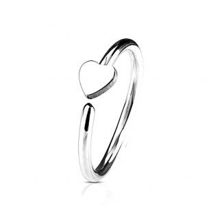Surgical Steel Heart Nose Ring Ear Helix Tragus Daith Piercing