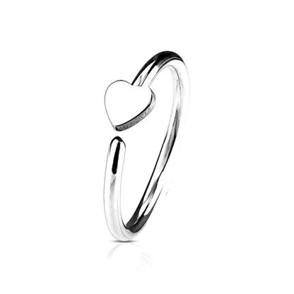 Surgical Steel Heart Nose Ring Ear Helix Tragus Daith Piercing