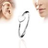 Surgical Steel Heart Nose Ring Ear Helix Tragus Daith Piercings
