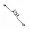 Surgical Steel Twist Spring Industrial Scaffold Barbell Piercing Cartilage 1