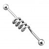 Surgical Steel Twist Spring Industrial Scaffold Barbell Piercing Cartilage Tragus Earring