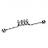 Surgical Steel Twist Spring Industrial Scaffold Barbell Piercing Cartilage Tragus Earring 2