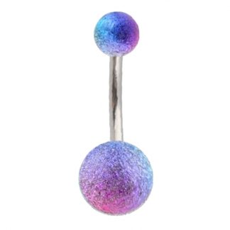 14g Blue & Purple Ombre Shimmer Belly Bars