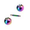 14g Raninbow Surgical Steel 6mm Barbell Cartilage Piercing Studs
