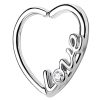 18G Piercing Jewelry Heart Shaped Love Left Closure Daith Cartilage Tragus Helix Lobe