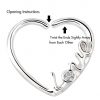 18G Piercing Jewelry Heart Shaped Love Left Closure Daith Cartilage Tragus Helix Lobe 2