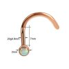 20g Rose Gold Surgical Steel Pearl Nose Screw Stud Nose Rings Body Piercing Jewelry Size
