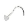 20g Surgical Steel Heart Shaped Nose Screw