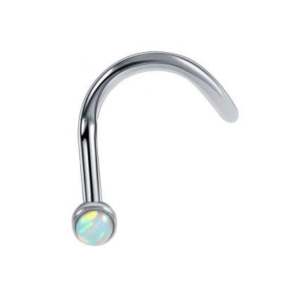 20g Surgical Steel Pearl Nose Screw Stud Nose Rings Body Piercing Jewelry
