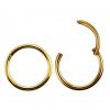 14g G23 Gold Titanium Hinged Segment Clicker Ring Nipple Ear Cartilage Eyebrpw Lip Piercings