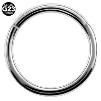 14g G23 Titanium Hinged Segment Clicker Ring Nipple Ear Cartilage Eyebrpw Lip Piercing