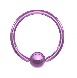 14g Purple Titanium Anodised Surgical Stainless Steel 10mm Captive Bead Ring Cartilage Eyebrow Tongue Lip Septum Nipple Ring