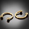 16G Gold 10mm G23 Titanium Horseshoe Circular Barbell Lip Ear Nipple Eyebrow Septum Piercing Jewellery 1