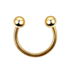16G Gold 10mm G23 Titanium Horseshoe Circular Barbell Lip Ear Nipple Eyebrow Septum Piercing Jewellery