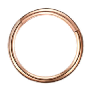 16g G23 Rose Gold Titanium Hinged Segment Clicker Ring Nipple Ear Cartilage Eyebrow Lip Piercing