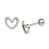 16g Silver Heart 6mm Titanium Anodied Surgical Steel Tragus Helix Cartilage Ear Stud Piercing
