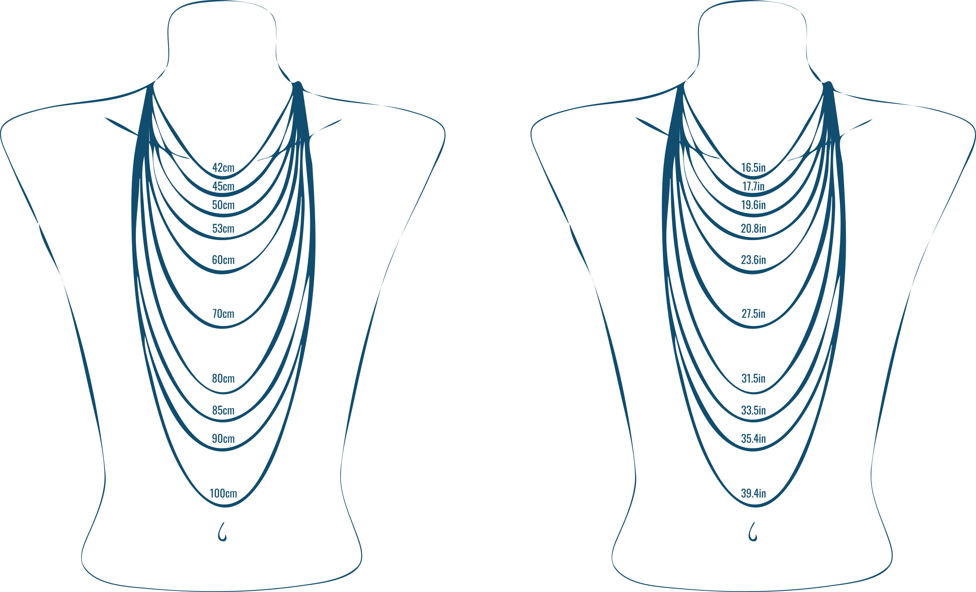 Necklaces Size Chart