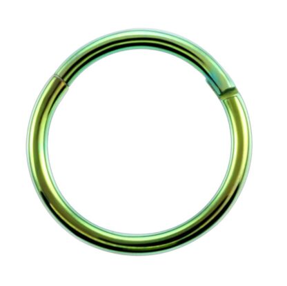 G23 Green Titanium Hinged Segment Clicker Ring Nipple Ear Cartilage Eyebrow Lip Piercing
